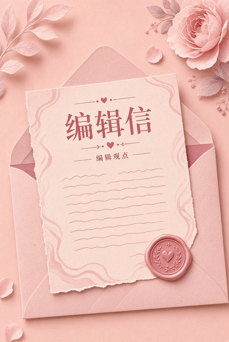 编辑信手写信件主题插画